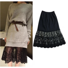 레이스 레이어드 롱 스커트 속치마 3컬러