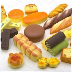 빵 스퀴시 모형 베이커리 촉감 완구 어린이 장난감 스트레스 해소 손목 운동, 미니 고양이발빵