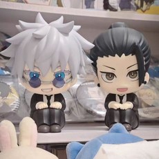 咒術回戰周邊 look up掌中咒術回戰 咒術回戰公仔 手辦 西裝lk五條悟 夏油傑 正裝高專手辦黑惠模型, 1個, 全塗裝升級優質版,lk西裝五條悟【袋裝】