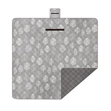 DFMEI 野餐墊防潮墊戶外用品帳篷墊草地墊加寬郊遊野餐布加厚, 灰藤葉