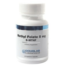 Douglas Labs 甲基葉酸 5mg 5-MTHF 無麩質 無糖 素食膠囊, 60 件, 1個, 60錠