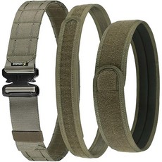 VOTAGOO 전술 벨트-전투 벨트 퀵 릴리스 버클 MOLLE 벨트 법 집행 군용 헤비 듀티 총 홀스터 벨트, Green, Medium, [00] GREEN