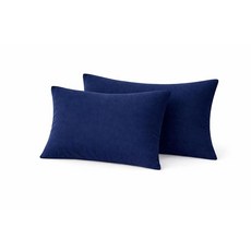 COTTON STICH 유아용 베개 커버 2개 세트 미니 베개 커버 600수 면 아동용 부드럽고 가벼운 베개 커버 (와인 유아 30.5 x 40.6cm(12 x 16인치, Toddler 14x20 Zipper, 네이비 블루