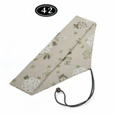 餐具收納綁繩收納袋 - 三角便攜餐具袋 刀叉湯匙筷子環保吸管收納袋 餐袋 婚禮小物, 1個, 橫開綁繩款, 小花