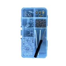 RuiMi 교체 가능한 코패드 유연 실리카 겔 교환 키트 수리 키트 압출 흔적 감소 안경이 미끄러지는 것을 방지하는 핀셋 드라이버 나사 수납 박스를 포함한, 1