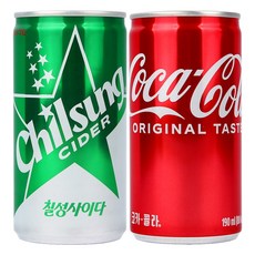 코카콜라 + 칠성사이다, 40개, 190ml