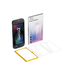 JSAUX Switch 2 鋼化玻璃螢幕保護貼，高清防刮，簡易安裝, 高清透明, 2個, GP0124A