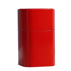 느슨한 잎 차 저장 커피 저장 용기 허브 숨김 항아리 금속 차 상자, 1개, Red