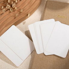 무지 종이 카드 두꺼운 반코팅 메시지 캘리 종이 카드 미술용 100매 캘리그라피 만들기 용지 화방 엽서