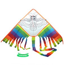 부엉이 연 만들기-가오리연 무지개연