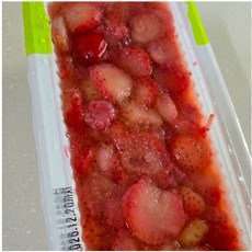 국산 냉동 딸기 가당 슬라이스 카페 대용량 과일, 1개, 냉동 푸드웰 가당 딸기 1kg - 국내산