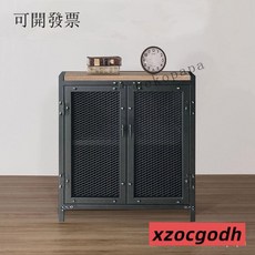 nekopapa 工業風餐邊櫃 茶水櫃, 網門款：60長40寬75高,雙門
