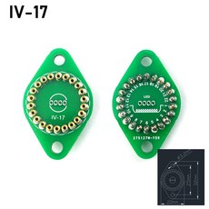 레고호환 라이트 블록 라이트브릭Nixie 튜브 홀더 소켓 플 IN14 IN12 IN18 IN-8 QS18-12 IN-IV-11 IV-17 글, 12 IV-17