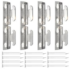 APWOJY 8 Pcs Aluminum Alloy Curtain Rod Brackets Heavy Duty Single Holders with Reinforced Concre