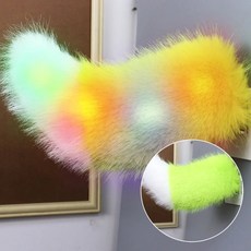화려한 리모컨 전동 자동차 꼬리 푹신한 자전거 흔들리는 움직이는 자가 접착식, 1개, 2. Green White
