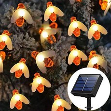 야외 태양광 스트링 크리스탈 요정 조명 화환 8 가지 모드 방수 파티오 장식, 03 Warm White, 03 20LED(5M), 01 빠른  Mainland