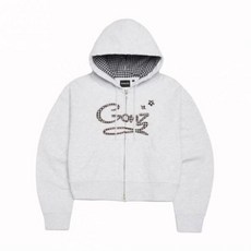 [매장정품] 마크곤잘레스 우먼즈 GONZ 아플리케 크롭 후드 집업 - L/GREY 3729332