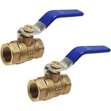 스파가세 12 볼 밸브 NPT 여성 나사산 황동 미국 표준 본체 600 WOG 풀 포트 헤비 듀티 워터 차단 - 인치2 팩, NPT 1"Ball Valve