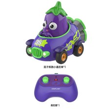 茄子造型 遙控玩具車 戶外男孩 用玩具車, 1個, 茄子疾跑小遙控車  24G  不包電  1套