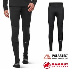 【MAMMUT 長毛象】男 極限艾格-保暖緊身長褲 貼身底層褲 黑