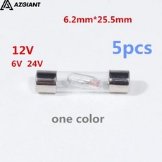 자동차 회로 DC 테스터용 전구 전압 자동차 게이지 테스트 조명 측정 펜 6V 12V 24V 634mm 6.225.5mm 로트 당 5 개, 5개