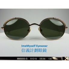 MOSCHINO MM 3003 S 信義計劃眼鏡 義大利製 金色金屬圓框 愛心裝飾