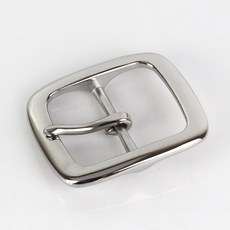 Meetee 1pc 40mm 스테인레스 스틸 싱글 더블 핀 버클 남자 벨트 버클 헤드 DIY 하드웨어 가죽 액세서리, [00] SinglePin, [00] 40mm