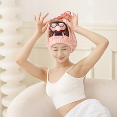 2026新款加厚干发帽吸水速干可成人可儿童包头巾, 1個, 橙粉色:如图