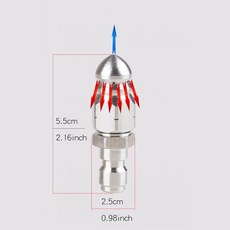1/4 빠른 연결 고압 노즐 가정용 제품 야외 욕조 액세서리 하수관 청소 도구, Front 1 back 6, 1개