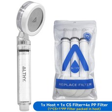 수소수 발생기 알칼리수 제조기 ALTHY 고압 SPA 휴대용 샤워 헤드 워터 필터 염소 중금속 감소 건성 피부 개선 모발 비듬 습진, 1)CS Shower Suit