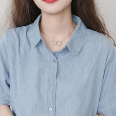 여름 원피스 루즈핏 스트라이프 빅사이즈 여성 셔츠 원피스 데일리 임산부 임부복