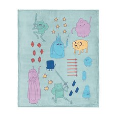 Northwest Cartoon Network Adventure Time 슬리피 강아지 실크 터치 담요 핀과 제이크 플러시 커버 101.6 x 127cm(40 x 50인치), Ooo에 오신 것을 환영합니다