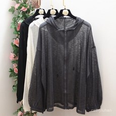 EVH 優選大碼防曬衣 超僊連帽冰絲防曬外套 大尺碼300斤女胖mm夏裝透氣防紫外線開衫