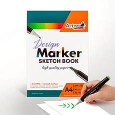 아트메이트 마카스케치북 A4 90g 30매, 3개