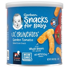 거버 스낵 가든 토마토 Gerber Snacks for Baby Lil Crunchies Garden Tomato 1.48 Ounce, -