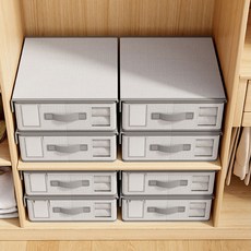 [스마트박스]접이식 부직포 정리함 여름 이불 수납함 옷 이불 다용도 정리정돈 수납박스 리빙박스, 화이트그레이, 1개