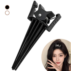 앞머리 뿌리볼륨 집게 헤어 가르마, 1개, 블랙