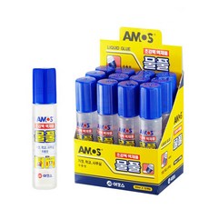 아모스 초강력 물풀 50ml 12개 슬라임 사무용 액체풀 만들기 꾸미기 초등 학습용 준비물