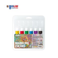 종이나라 비비드 마블링물감 12ml 6색세트/12색세트, 12ml 6색