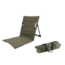 초경량 그라운드 체어 폴딩 캠핑 좌식의자 접이식 릴렉스체어 피크닉 페스티벌 차박 등받이, 카키그린, 1개