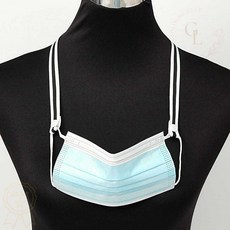 삼선 똑딱이 마스크 스트랩 화이트블랙 마스크 분실방지 줄 1개입