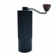 Shark家具 手搖咖啡磨豆機 CNC鋼芯鋁合金磨粉機 手衝咖啡研磨器, 六星研磨-黑色-豎紋, 1個