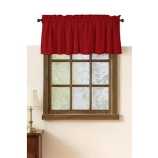 Native Fab 주방 창문 밸런스 2팩 137.2 x 45.7cm(54 x 18인치) 세미 시어 부드러운 질감 빛 필터링 소박한 창문 트리트먼트 카페 주방