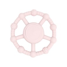 嬰兒矽膠牙膠 寶寶防吃手震動磨牙棒, 淺粉色(震動牙膠), 1個