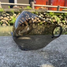 擋風鏡 摩托頭盔配件 高清耐磨防曬霧全遮擋通用, 3.2茶色防曬 短款
