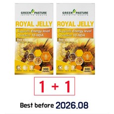 1+1 그린파스처 로열젤리 500mg 10-HDA, 1개, 300정