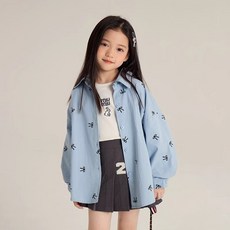 賣場優選童裝 女童襯衫 兒童襯衫2025春秋新品女童韓版甜美滿印蝴蝶結翻領襯衣寶寶外套潮