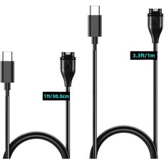 SEVENKA 2팩 USB-C 충전 케이블 가민 충전기용 Type C 케이블 길이 1m 짧은 30cm 피닉스 7 6 5 비보액티브 5 4 3 포러너 935 245, SEVENKA USB-C Cable
