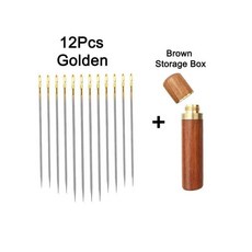 맹인 바늘 어르신 면 구멍 손 금속 바느질 불필요 꿰기 옷, 1개