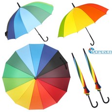 컬러풀 무지개 튼튼한 장마 태풍 초등 학생 우산 장우산